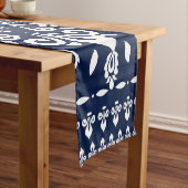 Oriental Damask Blue en White Korte Tafelloper (Voorbeeld)