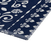 Oriental Damask Blue en White Snijplank (Hoek)