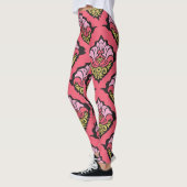 Oriental Damask Floral naadloos behang Leggings (Links)