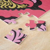 Oriental Damask Floral naadloos behang Legpuzzel (Zijkant)