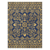 Oriental Damask Ornament - Gold op donkerblauw #1 Tafelkleed (Voorkant)