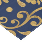 Oriental Damask Ornament - Gold op donkerblauw #2 Tafelkleed (Gekanteld)