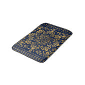 Oriental Damask Ornament - Gold op donkerblauw #3 Badmat (Gekanteld)