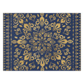 Oriental Damask Ornament - Gold op donkerblauw #3 Tafelkleed (Voorkant (Horizontaal))