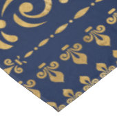 Oriental Damask Ornament - Gold op donkerblauw #3 Tafelkleed (Gekanteld)