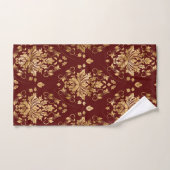 Oriental Damask Patroon - Rood en goud Bad Handdoek (Handdoek)