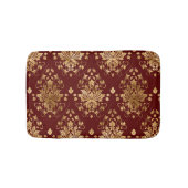 Oriental  Damask Patroon - Rood en goud Badmat (Voorkant)