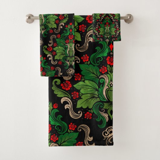 Oriental Damask Pattern Bad Handdoek (Insitu)