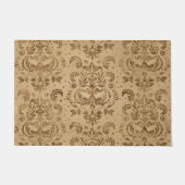 Oriental Damask Pattern Pastel Gold Deurmat (Voorkant)