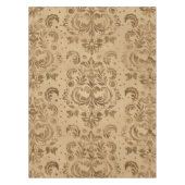 Oriental Damask Pattern Pastel Gold Tafelkleed (Voorkant)
