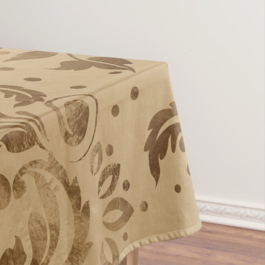 Oriental Damask Pattern Pastel Gold Tafelkleed (Voorbeeld)