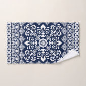 Oriental Damask wit op blauw Bad Handdoek (Handdoek)