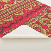 Oriental decor closeup. sherpa deken (3/4)