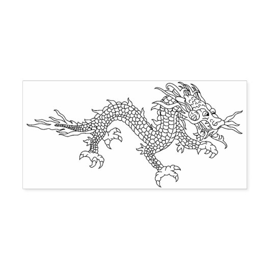 Oriental Dragon Art Stempel (Afrduk)