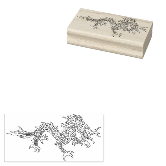 Oriental Dragon Art Stempel (Gestempeld)