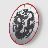 Oriental Dragon Black Grote Klok (Hoek)