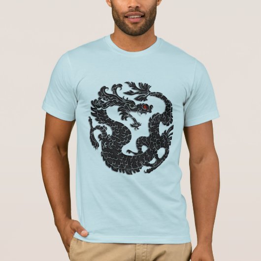 Oriental Dragon Black T-shirt (Voorkant)