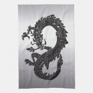 Oriental Dragon Black Theedoek