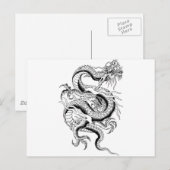Oriental Dragon Briefkaart (Voorkant / Achterkant)