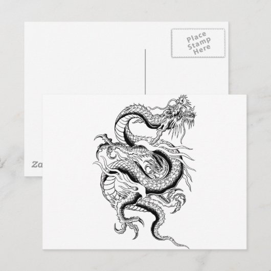 Oriental Dragon Briefkaart (Voorkant / Achterkant)