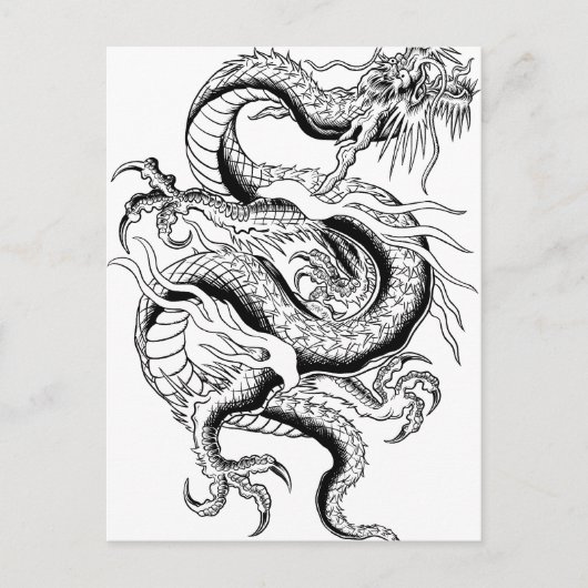 Oriental Dragon Briefkaart (Voorkant)