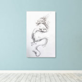 Oriental Dragon Canvas Afdruk (Insitu (Houten vloer))