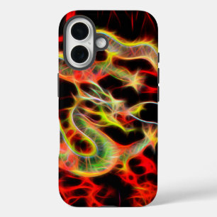 Oriental Dragon Fire on Lucky Energy iPhone 16 Hoesje