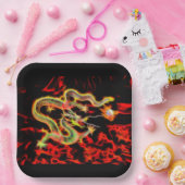 Oriental Dragon Fire on Lucky Energy Papieren Bordje (Feest)
