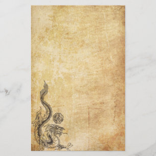 Oriental Dragon Inked Briefpapier