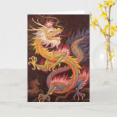 Oriental Dragon-Kaart Kaart (Gele Bloem)
