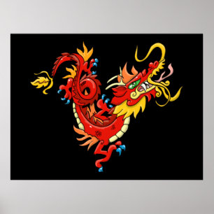 Oriental Dragon Poster