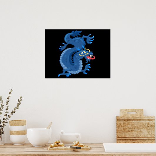 Oriental Dragon Poster (Keuken)