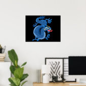 Oriental Dragon Poster (Thuiskantoor)