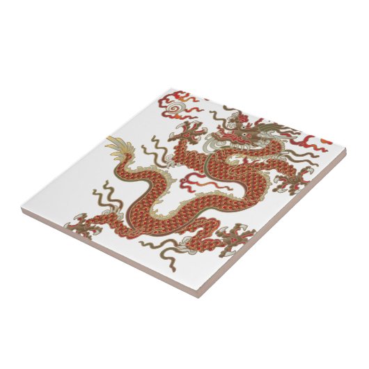 Oriental Dragon Tegeltje (Zijkant)