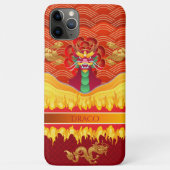 Oriental Dragon /w Gold Cloud & Fire Case-Mate iPhone Case (Achterkant)
