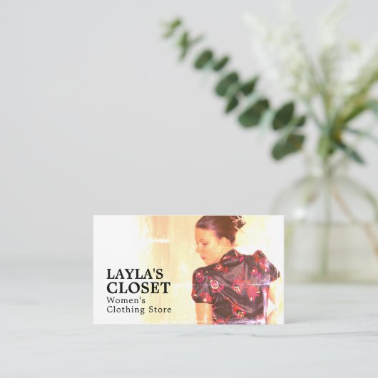 Oriental Dress, vrouwenkledingwinkel Visitekaartje (Staand voorkant)