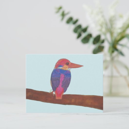 ORIENTAL DWARF KINGFISHER FEESTDAGENKAART (Staand voorkant)