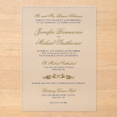 Oriental Elegance bruiloft uitnodiging Gold Navy (Voorkant)