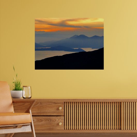 Oriental Evening Mist Framed Print (Woonkamer 2)