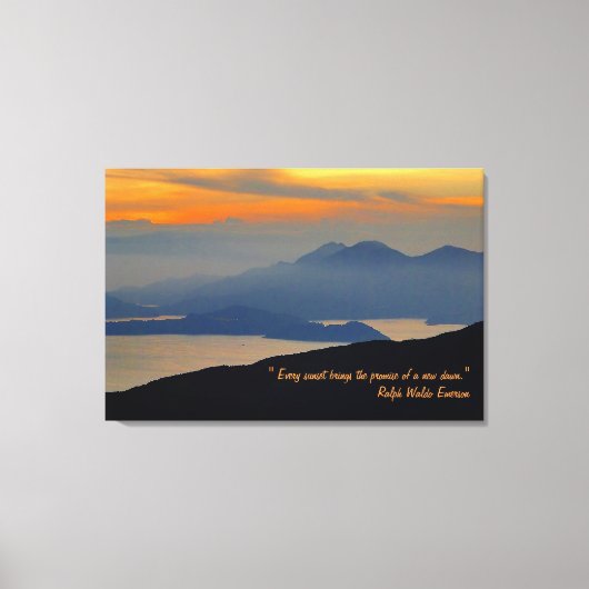 Oriental Evening Mist Stretch Canvas Afdrukken (Voorkant)