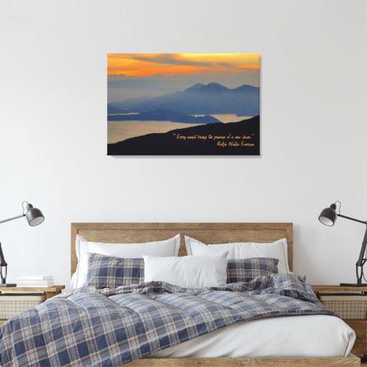 Oriental Evening Mist Stretch Canvas Afdrukken (Insitu (Slaapkamer))