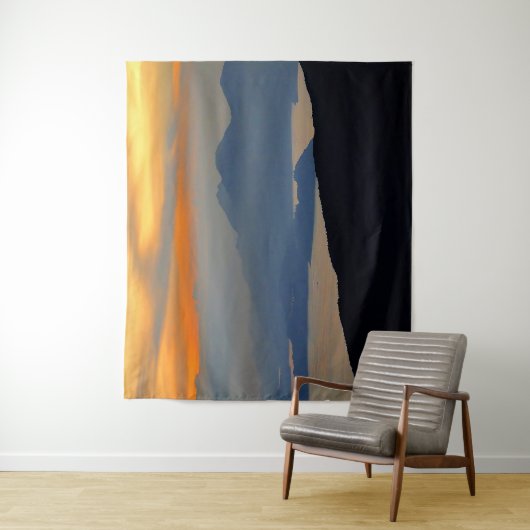 Oriental Evening Mist Wall Tapestry Wandkleed (In situ)