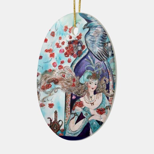ORIENTAL FAIRY TALE Blue Sapphire Keramisch Ornament (Links)