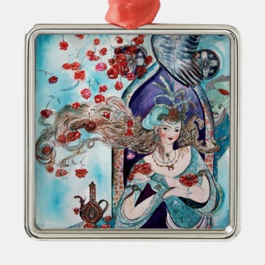 ORIENTAL FAIRY TALE Blue Sapphire Metalen Ornament (Voorkant)