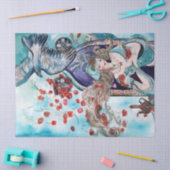 ORIENTAL FAIRY TALE, Princess, Red Roses en Hawk Tissuepapier (Craft)