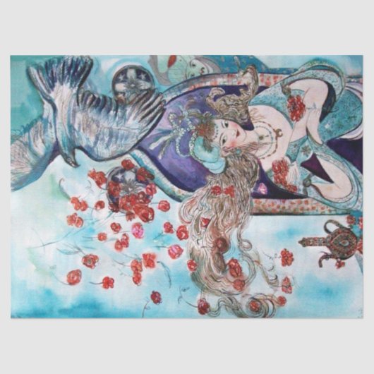 ORIENTAL FAIRY TALE, Princess, Red Roses en Hawk Tissuepapier (Voorkant)