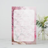 Oriental Fantasy Cherry Blossom Stationery Briefpapier (Staand voorkant)