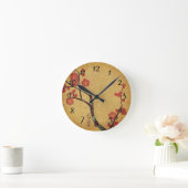 Oriental floral japanese cherry blossom ronde klok (Huis)