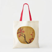Oriental floral japanese cherry blossom tote bag (Voorkant)