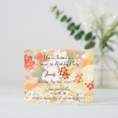 Oriental Floral Multipurpose Birthday Invitation Kaart (Staand voorkant)